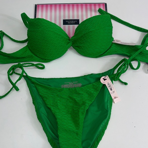 Victoria's Secret Emerald Bikini Set Sz 32B //M NWT